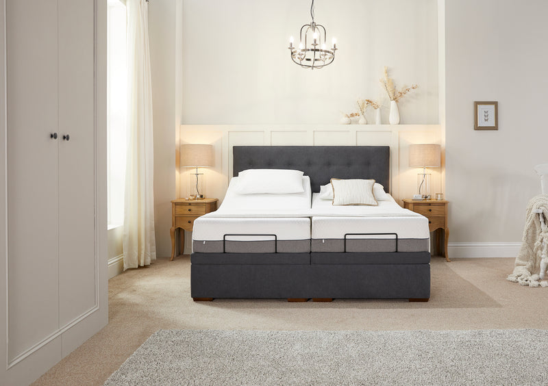 Opera Motion Divan Dual Adjustable Bed in stylish room setting