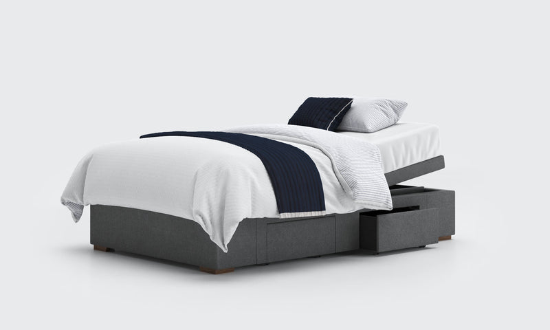 Opera Motion Divan Adjustable Bed. With no headboard in anthracite.