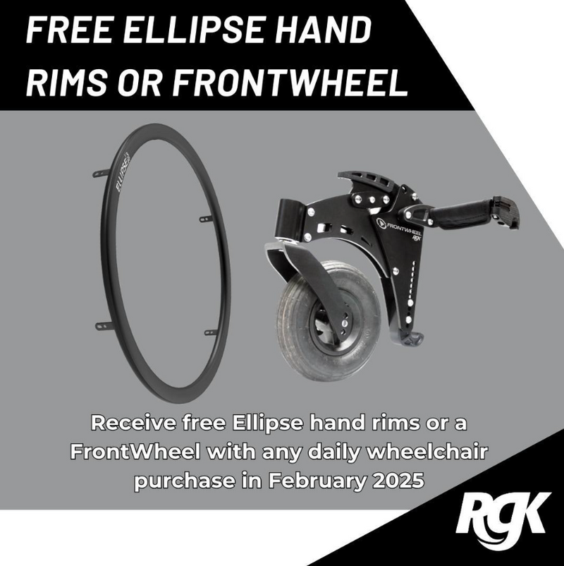 RGK FrontWheel – Wheelchair Accessory for Easy Outdoor Navigation