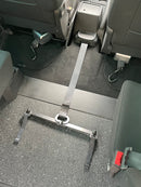 Car Wheelchair winch mechanism retractor and strap  in WAV interior