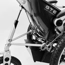 Trekinetic GTE All Terrain Powered Wheelchair Carbon Fibre. Detail shot.