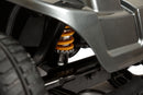A close up detail of the Revo 2 suspension