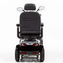 Black electric wheelchair with mirrors on a white background