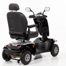 Black mobility scooter on a white background